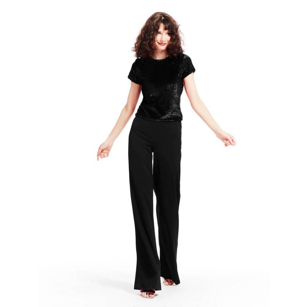NEW EMILY SHALANT royal sequin top in black